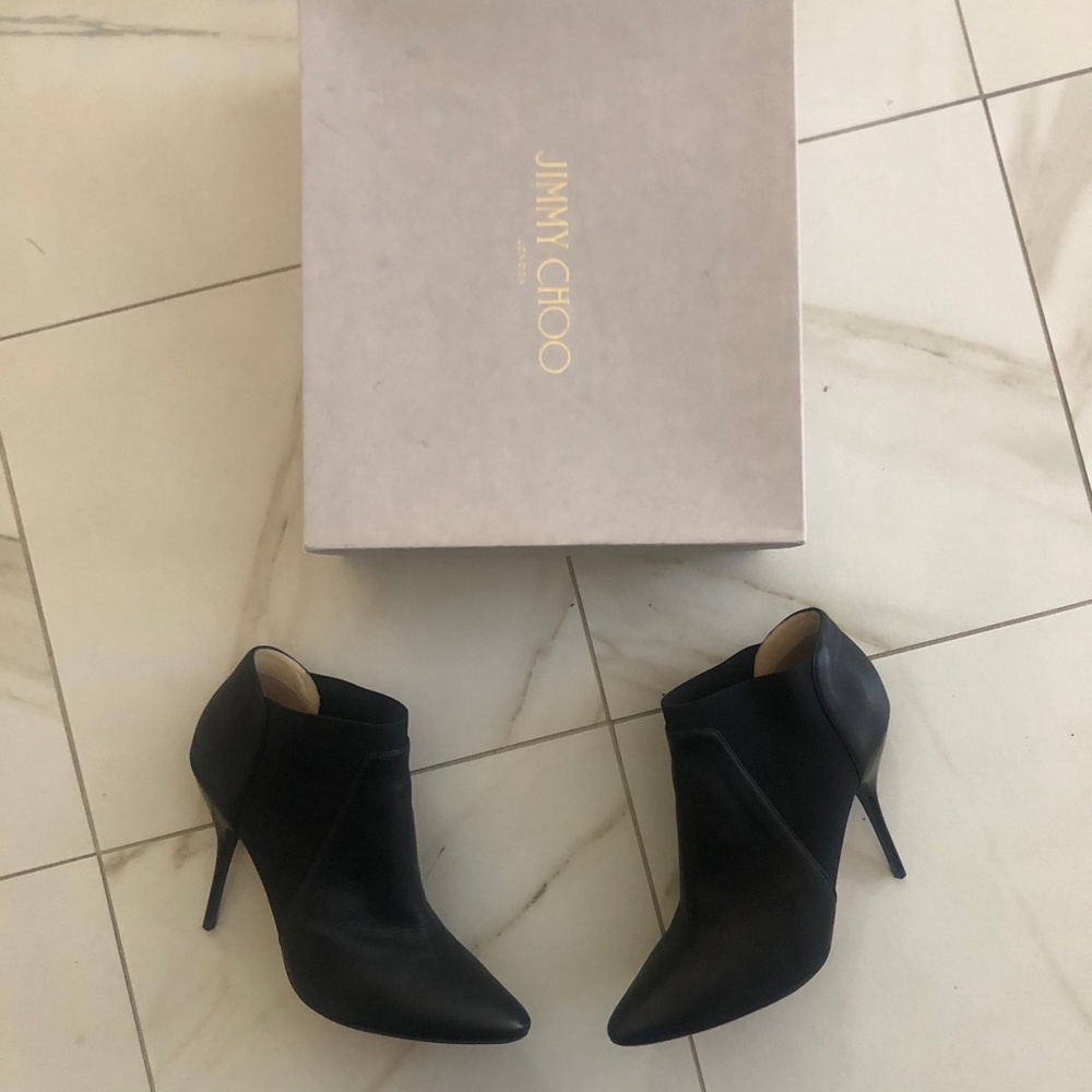 Jimmy Choo Black Deluxe Leather Bootie size 41